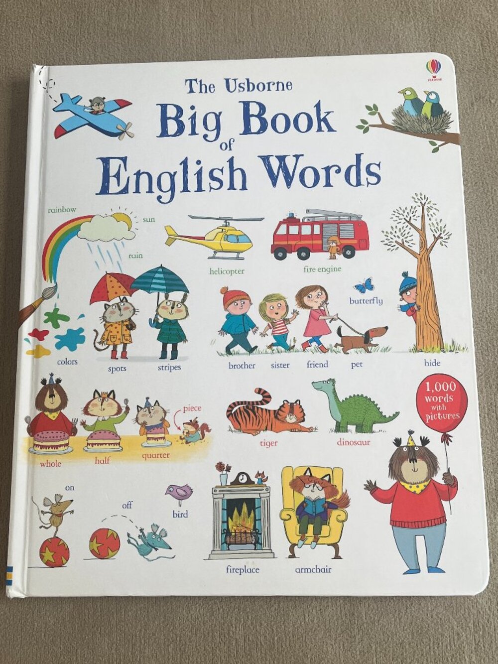 The Usborne Big Board Book of English Words Children's Book New